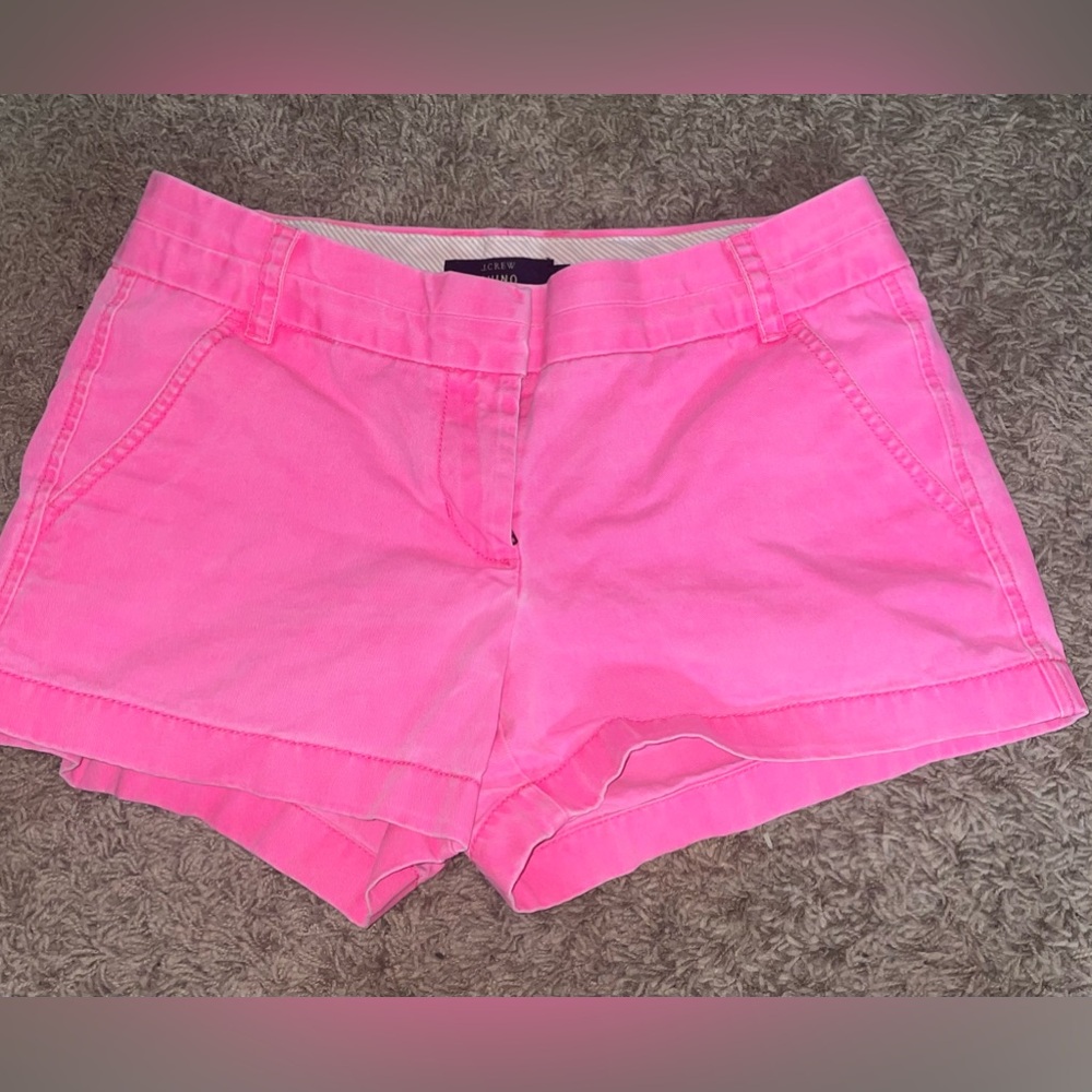 Vintage J Crew Chino hot pink cotton shorts
